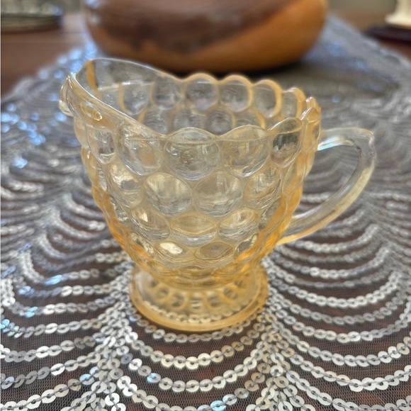 Vintage anchor hocking bubble Glass Creamer - Picture 2 of 7